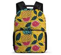 TPISLI Colourful Fruits Print Bookbag Year 2-5 for Kids and Teens School Years 2-5 Fruit Pattern School Bag Boys Girls, Sturdy Handle 1680D Fabric Daily Essentials