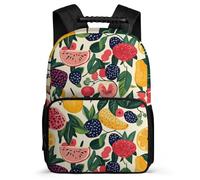 TPISLI Colourful Fruits School Backpack for Girls Ages 6-10 Backpack for Children Junior School, Adjustable Straps Lightweight Travel Daily Use