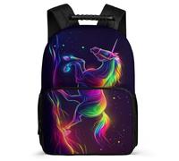 TPISLI Colourful Horse Rucksack Primary Classes for Kids and Teens 7-11 Year Olds Animal Horse Daypack Kids and Teens, Side Pockets Soft Felt Details Birthday Gift