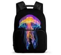 TPISLI Colourful Jellyfish Backpack for Girls Boys Primary Years 4-6, Marine Life Rucksack for Students, Lightweight School Bag, 1680D Fabric, Primary Classes, Daily Essentials
