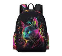 TPISLI Colourful Kitten Daypack Students Ages 12-16 Cute Cat Rucksack Kids Year 6 Lightweight Durable 11.6 Inch Laptop Daypack School Years 3-6 Daily Use Daily Carry
