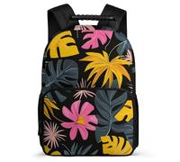 TPISLI Colourful Leaves Backpack for Kids and Teens 6-11 Years Plant Theme Backpack for Children Primary Classes, Side Pockets Lightweight Travel Daily Use