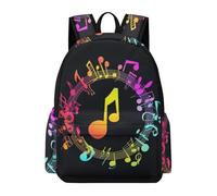 TPISLI Colourful Musical Notes Daypack Kids 7-11 Year Olds Music School Backpack Girls 7-11 Year Olds Durable Cool 11.6 Inch Laptop Daypack School Years 3-6 Daily Use
