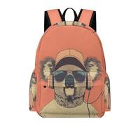TPISLI Cool Koala Motif School Backpack for Teen Girs And Boys, Rucksack Animal Theme Bookbag for 9-15 Teenage,Lightweight Students Backpacks