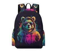 TPISLI Cool Panda Design School Bag for Boys Girls Year 5-9 Backpack Animal Print Rucksack for Study Days, Modern Outdoor Rucksack for Daily Lessons and Weekend Travel