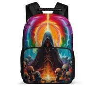 TPISLI Cool Skeleton School Backpack for Children 7-11 Year Olds Skull Bookbag for Girls Boys Primary Classes, 1680D Fabric Sturdy Handle Back to School Gift