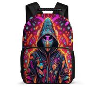 TPISLI Cool Skull Design School Backpack for Boys Girls 7-11 Year Olds Skeleton Backpack for Girls Boys Year 3-6, Sturdy Handle Soft Felt Details Travel Daily Use