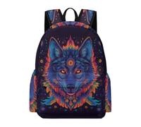 TPISLI Cool Wolf Bookbag Students Year 4 Animal Wolves Book Bag Boys 10-14 Year Olds Trendy Modern 11.6 Inch Laptop Daypack School Years 7-10 Travel Use Everyday Use
