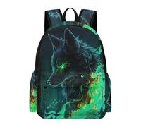 TPISLI Cool Wolves Motif Daypack Kids 7-11 Year Olds Animal Wolf School Backpack Girls 7-11 Year Olds Durable Cool 11.6 Inch Laptop Daypack School Years 3-6 Daily Use