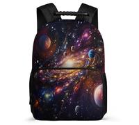 TPISLI Cosmos Backpack for Children 7-11 Year Olds Universe Planet Daypack for Boys Primary School, Adjustable Straps Soft Felt Details Travel Daily Use