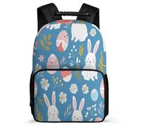 TPISLI Cute Animal Bunny Motif Bookbag for Kids and Teens 7-11 Year Olds Rabbit Pattern School Bag for Kids Junior School, 1680D Fabric Soft Felt Details Daily Essentials