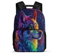 TPISLI Cute Back Pack Wolf for Girls Student Backpack with Animal Wolve Travel Bag Lightweight Bookbag For Kids Boys Casual Bags