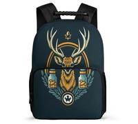 TPISLI Cute Backpack Deer Bookbag, School Bag Animal Deer Rucksack for Boy Girl, Kids Backpack 7-12 Years Old for Travel Take A Walk