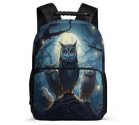 TPISLI Cute Backpack Owl Bookbag, School Bag Bird Theme Rucksack for Boy Girl, Kids Backpack 7-12 Years Old for Travel Take A Walk