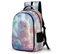 TPISLI Cute Cat Casual Daypack for Girls, Teens Elementary School Backpack,Primary Book Bags ForTeens Cloud Kitten