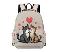 TPISLI Cute Cat Print School Bag Boys Ages 8-12 Kitten School Backpack Students Year 6 Fashion Lightweight 11.6 Inch Laptop Daypack Primary to Secondary Travel Gift