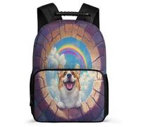 TPISLI Cute Corgis Dog School Backpack for Students School Years 2-5 Puppy 3D Motif Daypack for Kids and Teens Year 2-5, 1680D Fabric Durable Daily Essentials
