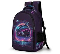 TPISLI Cute Dolphin Casual Daypack for Girls, Teens Elementary School Backpack,Primary Book Bags ForTeens Marine Life