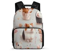 TPISLI Cute Dutch Pig School Backpack School Years 1-4 for Students 7-11 Year Olds Guinea Pig Daypack Girls Boys, Sturdy Handle Durable Travel Daily Use