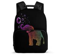 TPISLI Cute Elephant Pattern School Backpack Primary Age 6-11 for Children, Animal Daypack for Girls Boys, Lightweight Bag, 1680D Fabric, Primary Classes, Daily Essentials