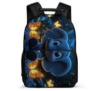 TPISLI Cute Elephant Print Daypack for Kids and Teens Junior School Animal Bookbag Primary Age 6-11 Children, Side Pockets Soft Felt Details Travel Daily Use
