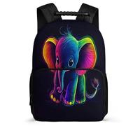 TPISLI Cute Elephant Print School Backpack Ages 6-10 for Boys Girls, Animal Daypack for Kids, Lightweight Bag, 1680D Fabric, Primary Classes, Daily Essentials