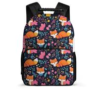 TPISLI Cute Foxs Pattern Backpack for Students 7-11 Year Olds Animal Motif School Bag for Kids and Teens Primary School, Durable Soft Felt Details Daily Essentials