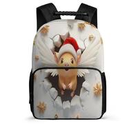 TPISLI Cute Guinea Pig Rucksack Year 3-6 for Kids and Teens Primary Age 6-11 Dutch Pig School Bag Girls Boys, Side Pockets 1680D Fabric Daily Essentials