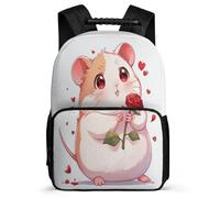 TPISLI Cute Guinea Pig School Backpack for Boys Girls Kids Kindergarten Elementary School Bag Animal Bookbags with Side Pockets Rucksack Purse