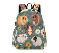 TPISLI Cute Guinea Pig School Backpack Students Ages 12-16 Animal Motif Daypack Teens Year 9 Cool 13.3 Inch Laptop School Bag Primary to Secondary Travel Gift