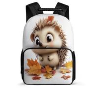 TPISLI Cute Hedgehog School Backpack for Kids and Teens 7-11 Year Olds Little Animal Backpack for Girls Boys Year 3-6, Lightweight Adjustable Straps Short Trips
