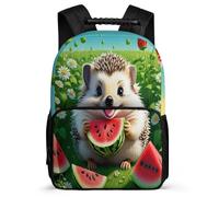 TPISLI Cute Hedgehog School Backpack for Students 7-11 Year Olds Funny Animal Backpack for Boys Girls Primary Classes, Soft Felt Details Padded Back Short Trips