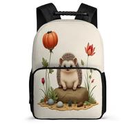 TPISLI Cute Hedgehog School Bag for Boys Girls School Years 1-4 Small Animal Daypack Primary Age 6-11 Boys Girls, Padded Back Soft Felt Details Short Trips
