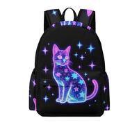 TPISLI Cute Kitten Bookbag Kids Age 10-14 Cat Motif Daypack Boys Year 5-7 Durable Lightweight School Trip Rucksack Outdoor Day Trips Back to School Gift Daily Carry