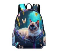 TPISLI Cute Kitten Bookbag Students Year 4 Cat School Bag Boys Age 16 Modern Trendy 14 Inch Laptop Rucksack Junior School Hiking Day Trips Daily Carry Everyday Use