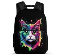 TPISLI Cute Kitten Daypack for Children School Years 2-5 Cat Daypack for Kids and Teens Year 2-5, Adjustable Straps Padded Back Daily Essentials