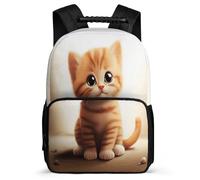 TPISLI Cute Kitten School Bag for Boys Girls Primary Classes Cat School Bag 7-11 Year Olds Students, Lightweight Soft Felt Details Outdoor Day Trips