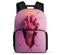 TPISLI Cute Lion Paws School Backpack for Boys Girls 7-11 Year Olds 3D Design Bookbag for Boys Girls Year 2-5, 1680D Fabric Soft Felt Details School Travel