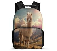 TPISLI Cute Llama School Backpack for Kids and Teens 7-11 Year Olds Animal Alpaca Daypack for Students Year 2-5, Durable Adjustable Straps Outdoor Day Trips