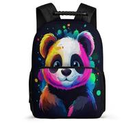 TPISLI Cute Panda School Backpack for Students Age 5-10 Kawaii Animal Daypack for Boys Primary Classes, Sturdy Handle Soft Felt Details Daily Essentials