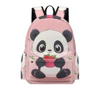 TPISLI Cute Panda School Bag for Boys Girls Year 5-9 Backpack Kawaii Animal Rucksack for Study Days, Modern Outdoor Rucksack for Daily Lessons and Weekend Travel