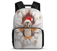 TPISLI Cute Penguin Backpack for Kids School Years 2-5 Animal 3D Motif Backpack for Students Primary Classes, Soft Felt Details Padded Back Daily Essentials
