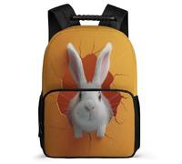 TPISLI Cute Rabbit School Backpack for Boys Girls Primary Classes Animal Bunny Rucksack 6-11 Years Children, Sturdy Handle Adjustable Straps Birthday Gift