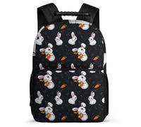 TPISLI Cute Rabbit School Backpack Primary School for Girls Boys Age 5-10 Animal Bunny Design Rucksack Kids and Teens, Side Pockets Padded Back Outdoor Day Trips