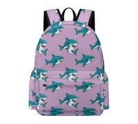 TPISLI Cute Sharks Daypack Kids 7-11 Year Olds Marine Creature Rucksack Boys Year 7-9 Modern Durable Autumn Trip School Bag Secondary School Outdoor Travel Daily Carry