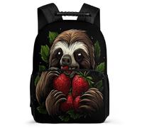 TPISLI Cute Sloth Backpack for Kids and Teens Age 7-12 Animal Print Bookbag for Children Junior School, Soft Felt Details Padded Back Daily Essentials