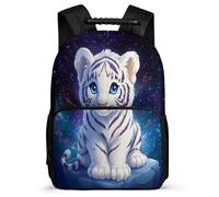 TPISLI Cute Tiger School Backpack Primary Classes for Kids Primary Age 6-11 Animal Design Backpack Boys, 1680D Fabric Adjustable Straps Travel Daily Use