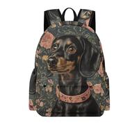 TPISLI Dachshunds Dog Kids School Backpack Puppy Pattern School Rucksack Large Capacity Rucksack for Children, Schoolbags for Girls Age 8 to 15