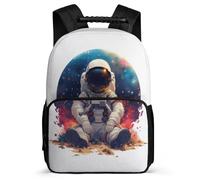 TPISLI Daypack Girls Astronaut Backpack for Elementary Middle School Boys Large Capacity Rucksack for Kids 15.7 Inch Children's School Bag Spaceman Back Pack