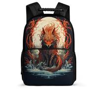 TPISLI Daypack Girls Fox Backpack for Elementary Middle School Boys Large Capacity Rucksack for Kids 15.7 Inch Children's School Bag Animal Pattern Back Pack